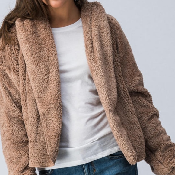 MOCHA FLEECED HOODIE - Picture 3 of 6